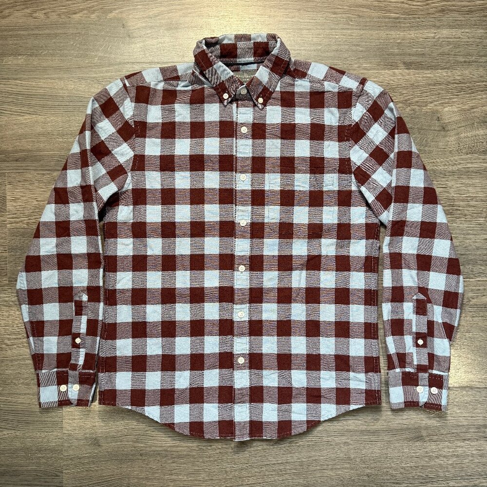 L.L. Bean Men's Signature Donegal Woven Shirt - Blue/Brown